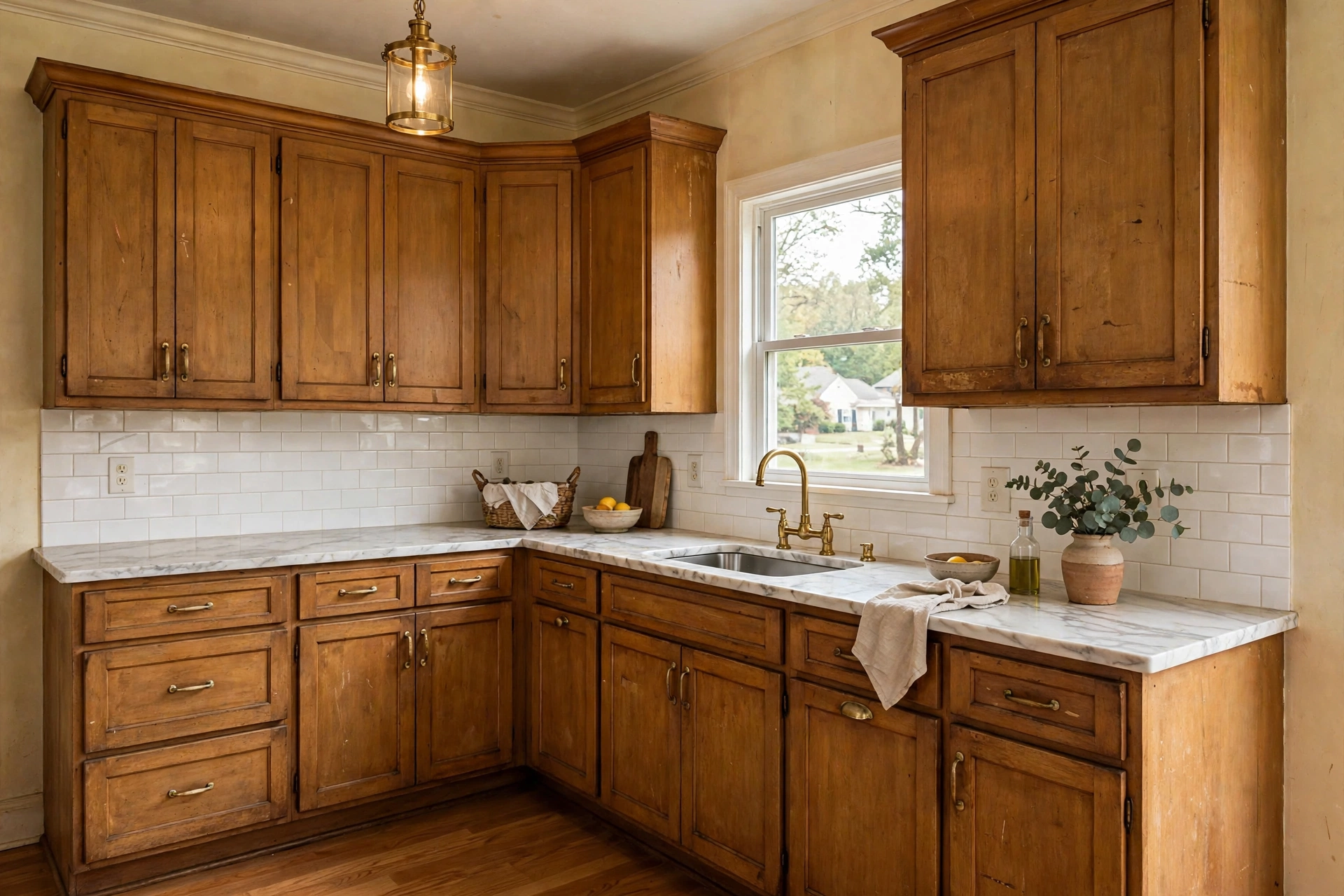 Before photo,  Cabinet Painting and Refinishing in Kenhill, by Bowie Painting Company