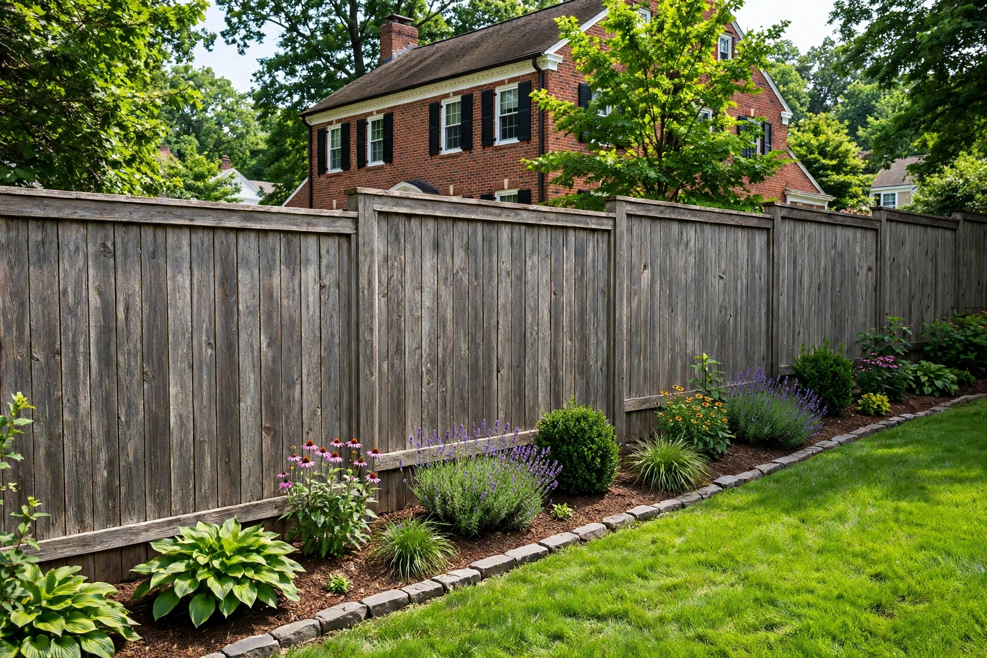 Before photo,  Fence Staining in Old Town Bowie, by Bowie Painting Company