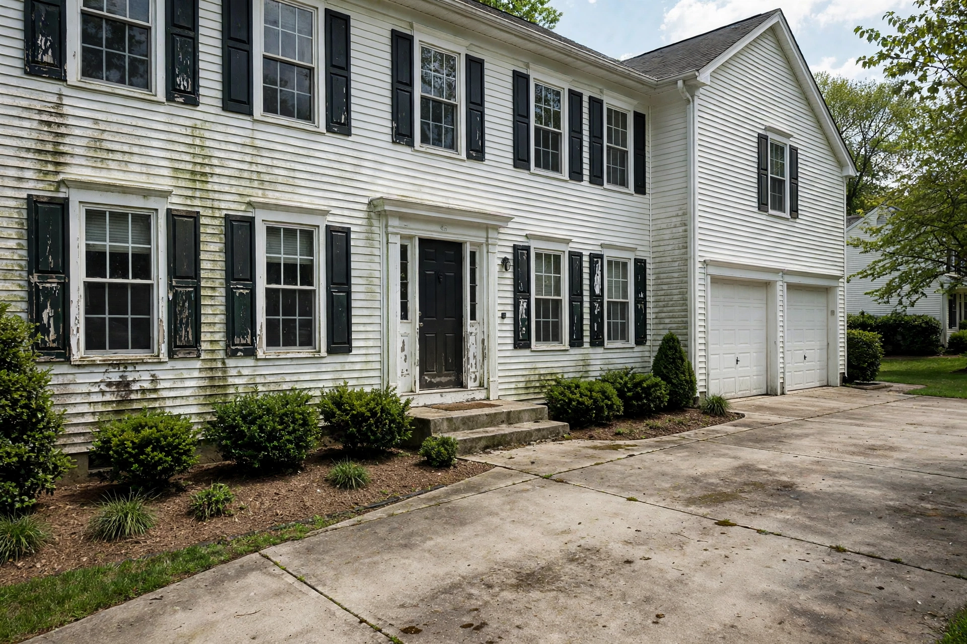 Before photo,  Pressure Washing and Paint Preparation in Chapel Forge, by Bowie Painting Company